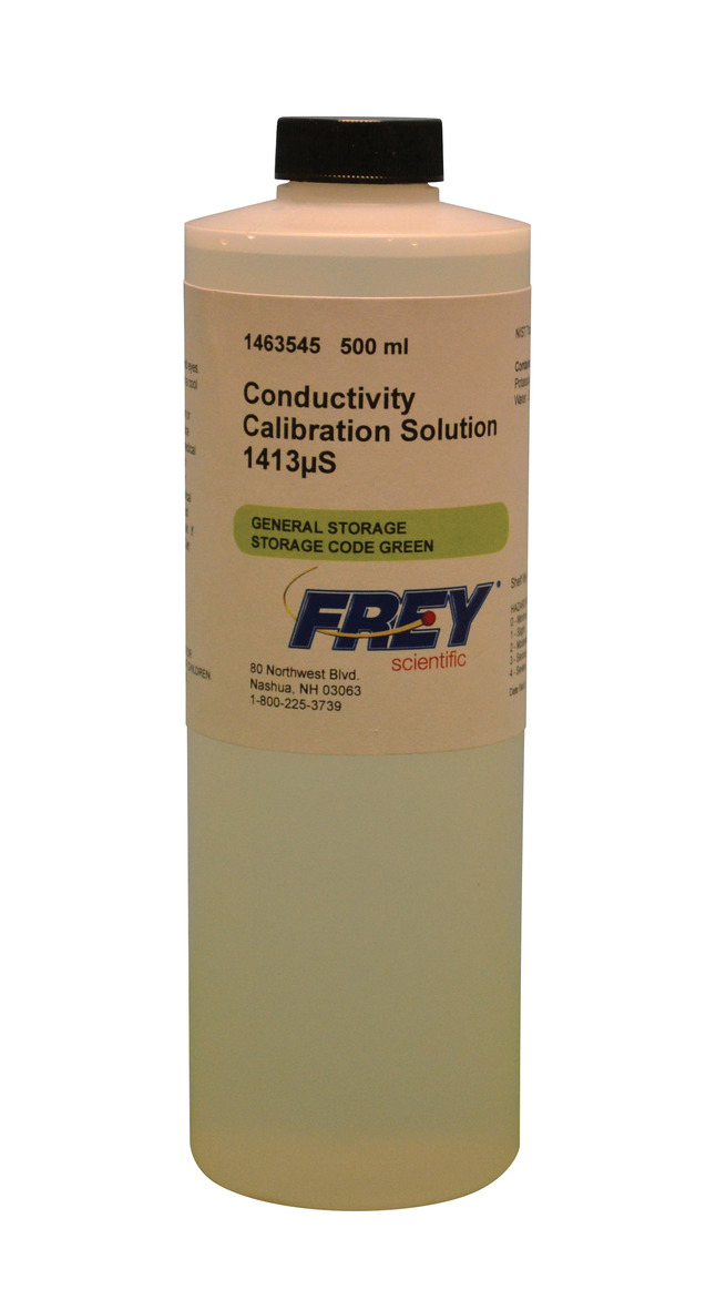 Frey Scientific Conductivity Calibration Solution, 1413uS, 500 mL, Item Number 1463545