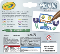 Crayola Metallic Markers, Assorted Colors, Set of 8