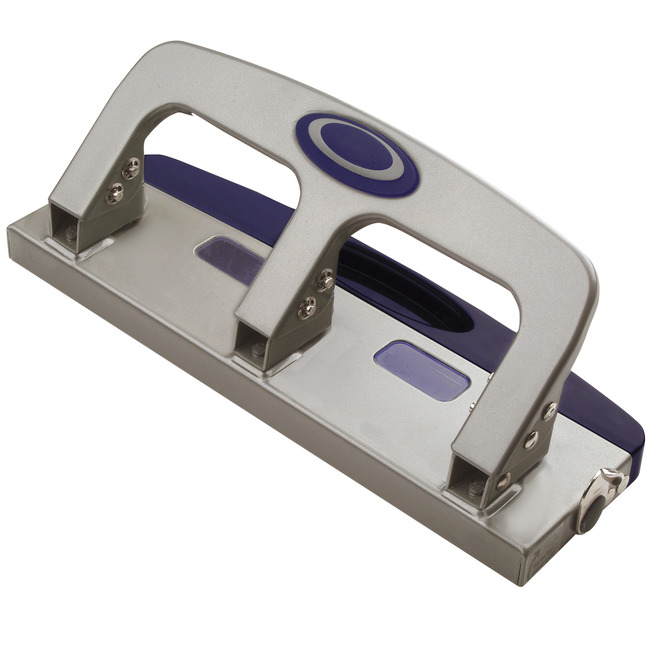 Officemate 3-Hole Punch with Pull Out Chip Drawer, 20 Sheets, Metallic Silver, Item Number 1465534