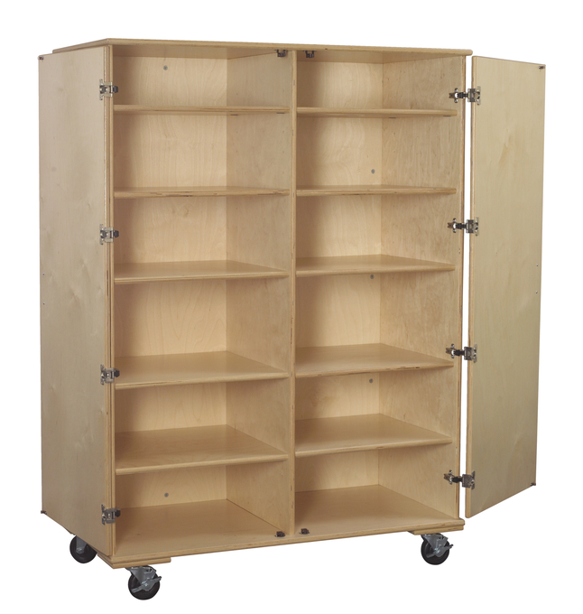 Mobile Divided Adjustable Shelf Storage, How To Cover Classroom Shelves