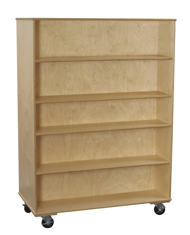 Classroom Select Mobile Adjustable, Double Sided Bookcase On Wheels