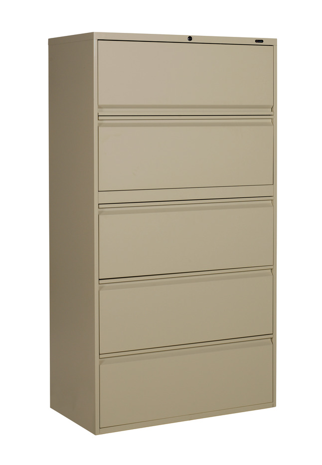 Global Industries 1900 Series 5 Drawer Lateral File Cabinet 36 X