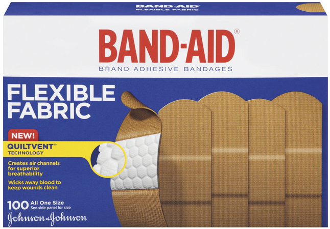 Box of Band-Aid bandages.