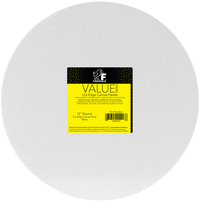 Fredrix Value Series Cut Edge Canvas Panel, Round, 12 Inches Round, White, Pack of 25 Item Number 1473563