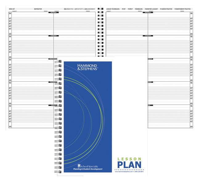 Black 40-Week Period 112 Pages 11 X 8-1/2 National Teachers Plan Book 