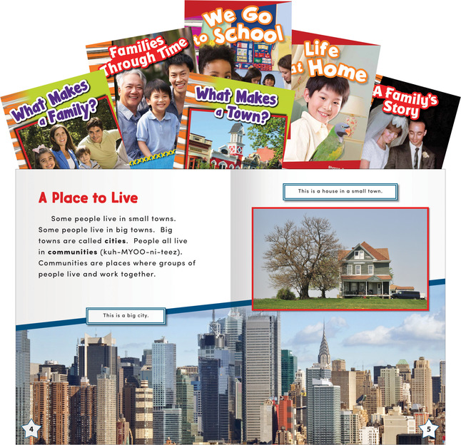 Teacher Created Materials Community and Family Set, Grades K to 2, Set of 6, Item Number 1475044