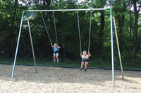 Image for UltraPlay Bipod Single Bay Swing With Galvanized Frame, 2 Tot Seats, Blue Yoke Connectors, 102 x 96 x 96 inches from School Specialty
