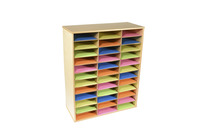 Classroom Select Storage Organizer, 36 Shelves, 29 x 12 x 35-1/2 Inches, Natural Wood Exterior, Item Number 1491768