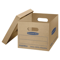 Fellowes Basic Moving Box, Small, Letter, Legal, Kraft, Carton of 10, Item Number 1492574