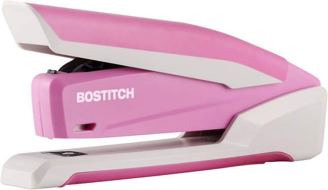 InCourage Spring-Powered Desktop Stapler, 20 Sheets, Pink