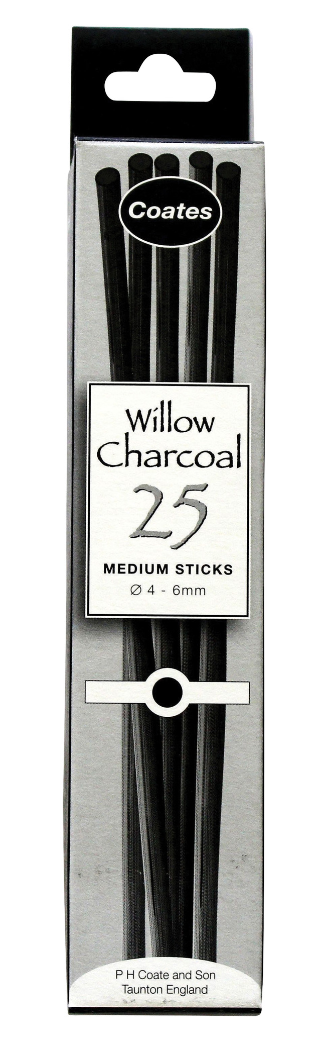 Coates Willow Charcoal 25 Medium Sticks