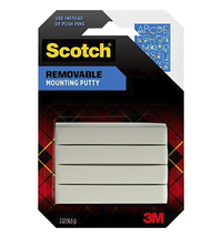 Scotch Lightweight Mounting Putty, 3 oz, White, Item Number 1494645