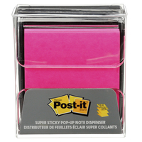Post-it Pop-up Notes Wrap Dispenser, 3 x 3 Inches, Black, Item Number 1494660