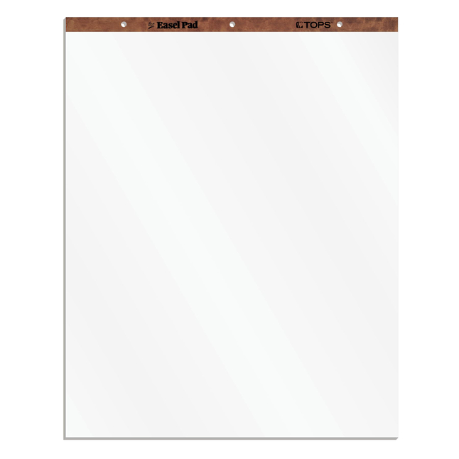 Tops Easel Pad, 27 x 34 Inches, Unruled, White, 50 Sheets, Pack of 2, Item Number 1494935