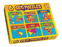 Geotoys GeoPuzzle Set, World, Continents and Countries, Set of 6, Item Number 1495756