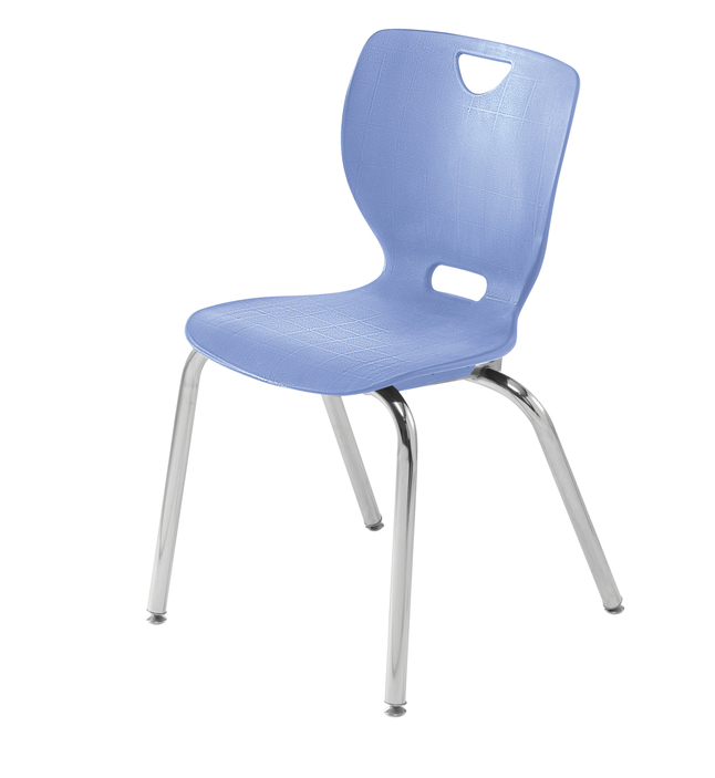 Classroom Select NeoClass Smooth Back Chair, 16 Inch Seat Height, Chrome Frame, Item Number 1496349
