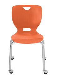 Classroom Select NeoClass Chair with Casters, 18 Inch A+ Seat Height, Chrome Frame, Item Number 1496384