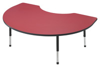Classroom Select Apollo T-Mold Adjustable Table, Kidney, 72 x 48 Inches, Item Number 1496679