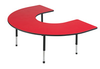 Classroom Select Apollo T-Mold Adjustable Table, Horseshoe, 66 x 60 Inches, Item Number 1496682