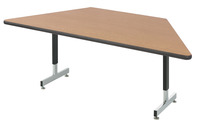 Classroom Select Pedestal Leg Markerboard Activity Table with LockEdge, Trapezoid, 30 x 60 x 30 in, Item Number 5004802
