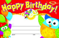 Trend Enterprises Owl-Stars Happy Birthday Awards, Item Number 1497850