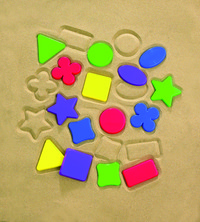 儿童工艺形状砂型，各种颜色和设计，一组16个，项目编号1498152
