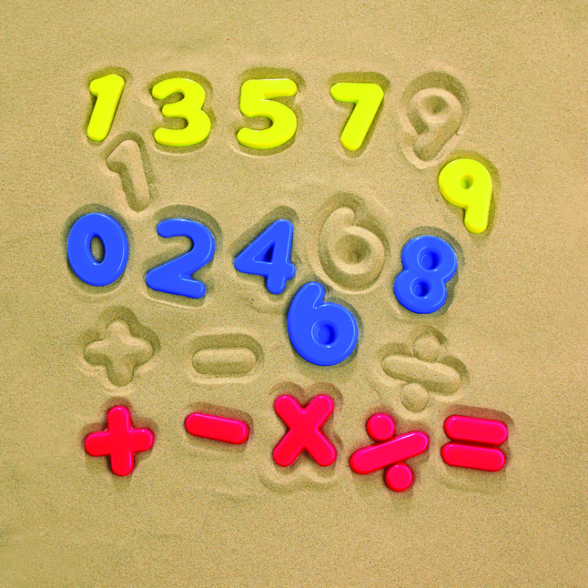 Childcraft Numbers and Operation Sand Molds, Assorted Colors, Set of 26, Item Number 1498222
