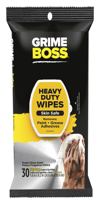 Nice Pak Grime Boss Hand and Everything Wipes, Extra Large, Pack of 30, Item Number 1498255