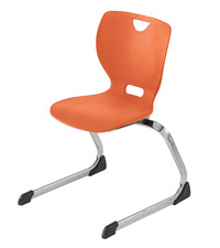 Classroom Select NeoClass Elliptical Cantilever Chair, 18 Inch A+ Seat Height, Chrome Frame, Item Number 1499026