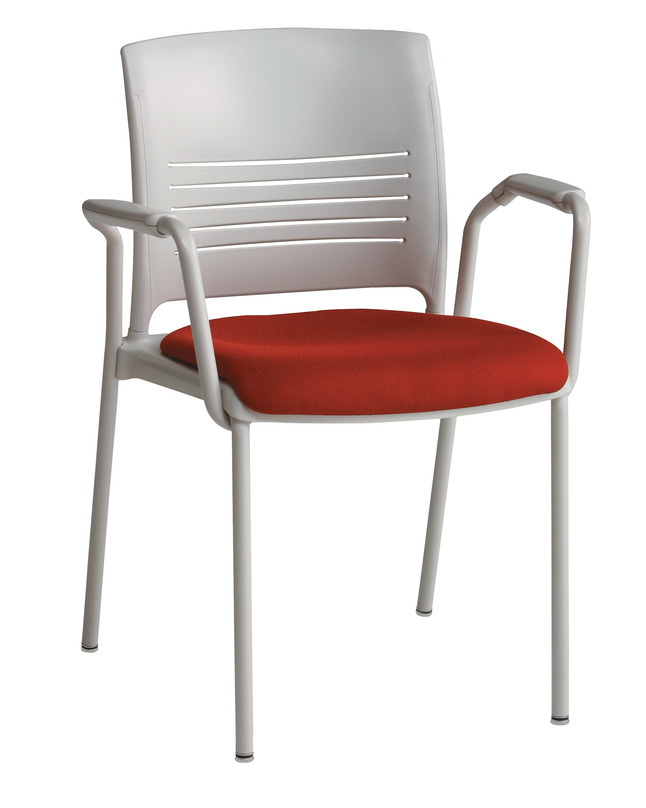 Ki Strive 4 Leg Loop Arm Poly Seat Stack Chair With Glides 17 1 2