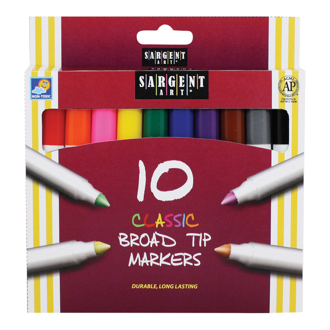 Sargent Art Markers, Broad Tip, Item Number 1510043