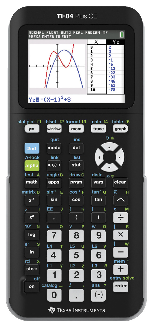 Texas Instruments TI-84 Plus CE Graphing Calculator, Item Number 1516415