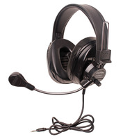 Califone 3066BKT Deluxe Over-Ear Stereo Headset with Gooseneck Microphone, 3.5mm Plug, Black, Each Item Number 1516768