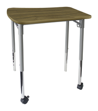 Classroom Select NeoMove Collaboration Desk with Casters and Bookrack, 25 x 27 Inches, Laminate Top, Item Number 5009337