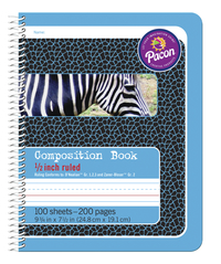 Pacon Composition Book, 1/2 Inch Ruled, Blue, Item Number 1534137