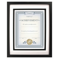 Burns Group Airfloat Certificate Frame, 8 x 10 in, Black, Item Number 1534457