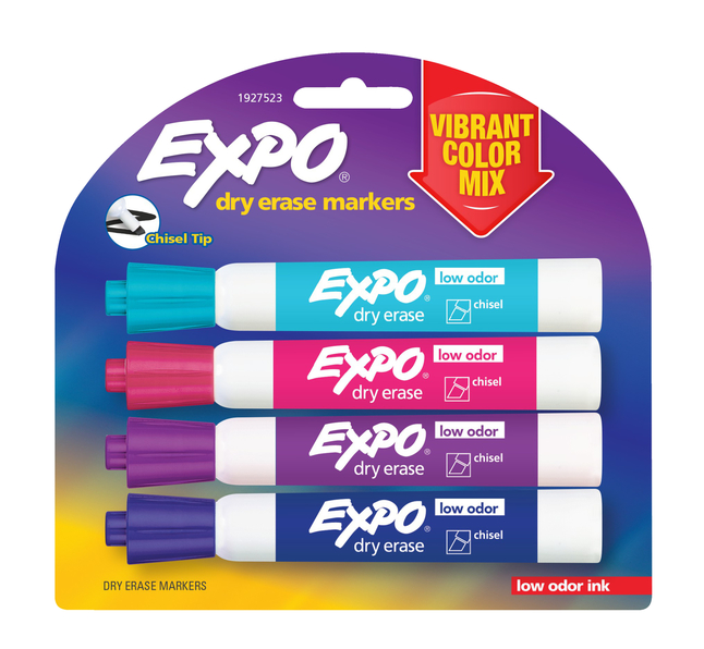 Fine Line Dry-Erase Markers Asst Colors 4pk - Education Foundation