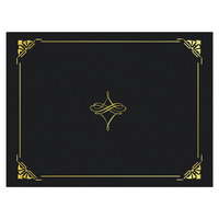Geographics Gold Foil Border Certificate Holder, 8-1/2 x 11 in, Black, Item Number 1535069