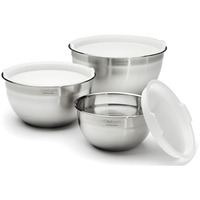 Stainless Steel Mixing Bowls with Lids, Set of 3, Item Number 1537238