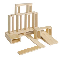 Proportional Sized Wood Blocks for Childhood Development & Math Skills 20 Piece 