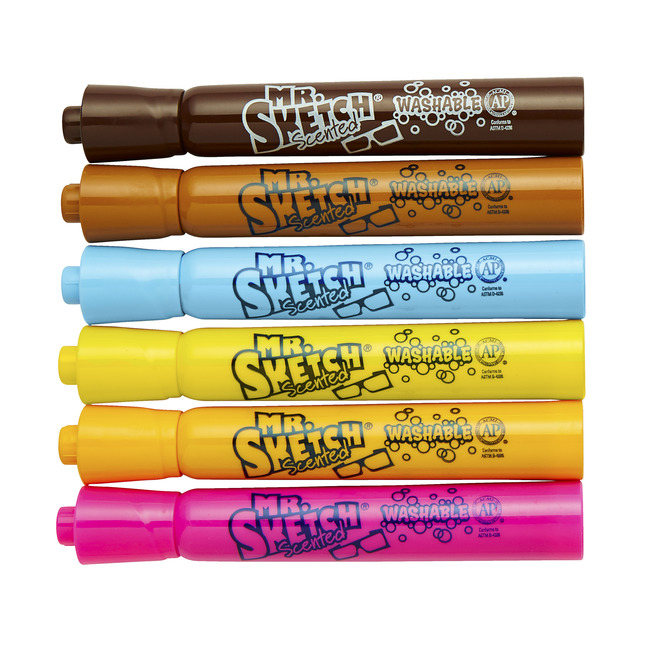 Mr Sketch Scented Washable Markers Movie Night Scents And Colors Chisel Tip Set Of 6