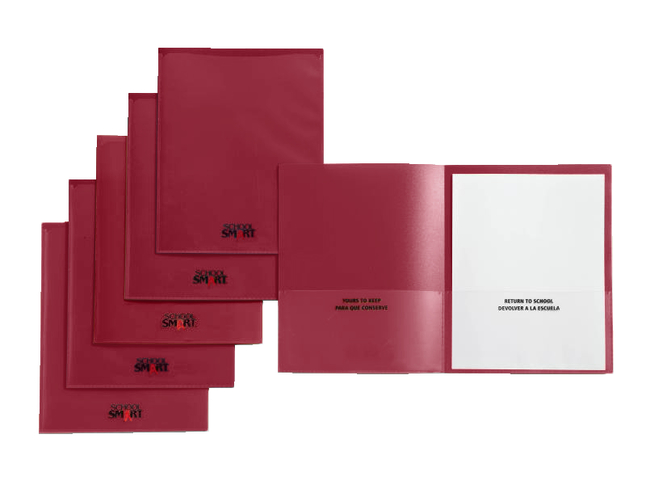 Image for School Smart Take Home Folder, Red, Set of 24 from School Specialty