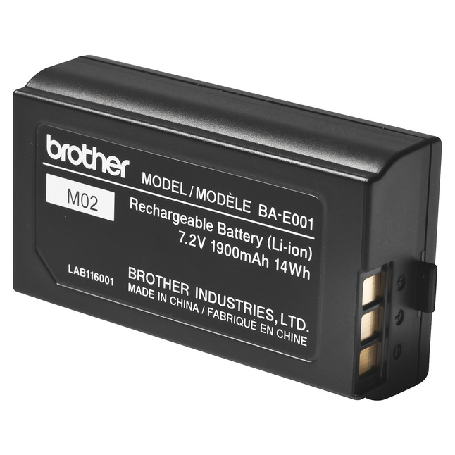 Brother Rechargeable Lithium Ion Battery Pack, Item Number 1540733