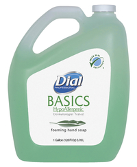 Dial Corp. Basics HypoAllergenic Foaming Hand Soap, 1 Gal, Green, Pack of 4, Item Number 1541724