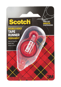 Scotch Double Sided Tape Runner, 0.31" x 49 ft, Item Number 1542773