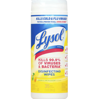 Image for Lysol Disinfectant Wipes, 35 Sheets, Lemon and Lime Blossom Scent from School Specialty