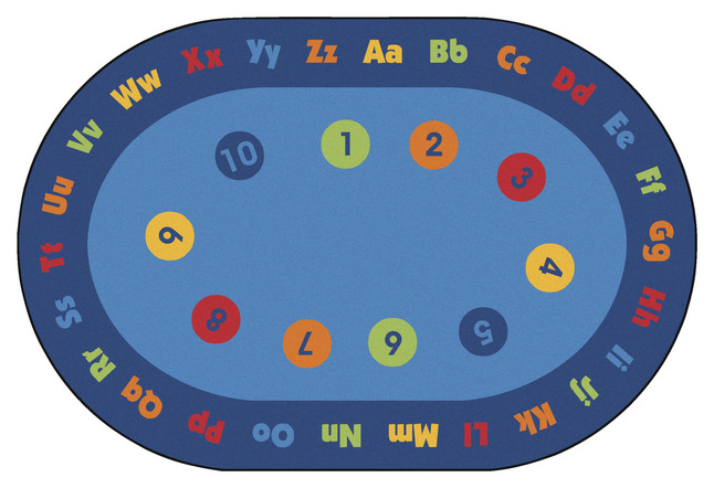 Carpets for Kids Value PLUS Circletime Early Learning Carpet, 6 x 9 Feet, Oval, Item Number 1544409