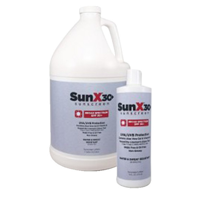 SunX 30+ Broad Spectrum Sunscreen- 1 Gallon Pump, Item Number 1556858
