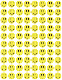 School Smart Emoji/Happy Face Sticker Set, 50 Sheets, Pack of 1780 Item Number 1559559
