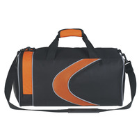 Sports Duffle Bag, Black with Orange Detail, Item Number 1559567
